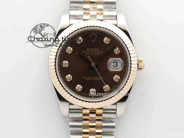 DateJust Dial Jubilee On Bracelet Best RG Fluted Noob 1:1 41mm Wrapped A3235 Brown Edition 126303 Diam Bezel 1231